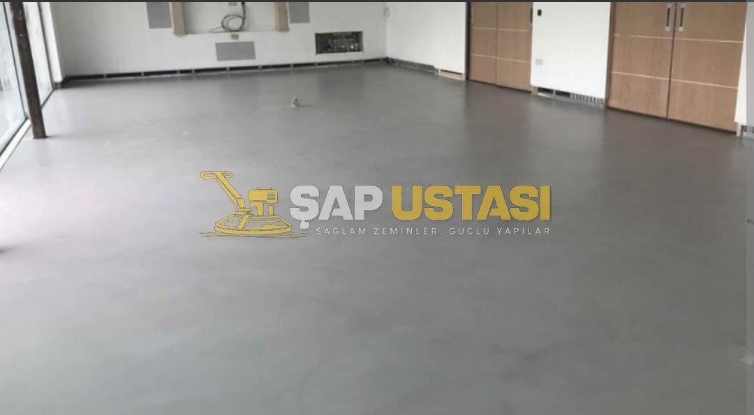 Hazır şap: daire içinde kurumuş, düzgün şap yüzeyi