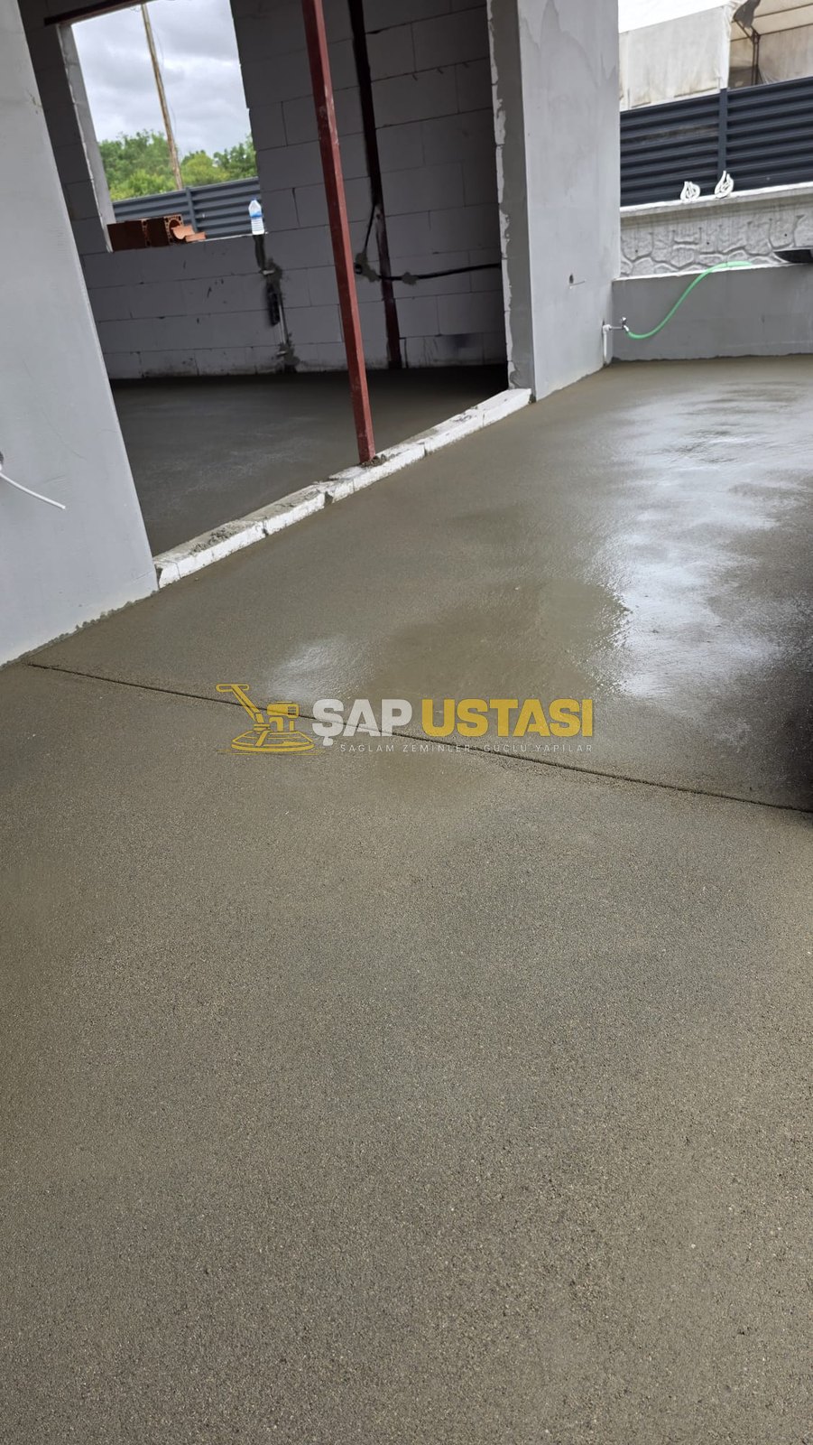 Döküm sonrası şap yüzeyi